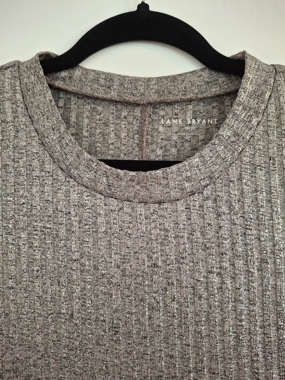 Lane Bryant Grey Swing Tank Top With Metallic Shimmer. Size 18/20. - Picture 3 of 4
